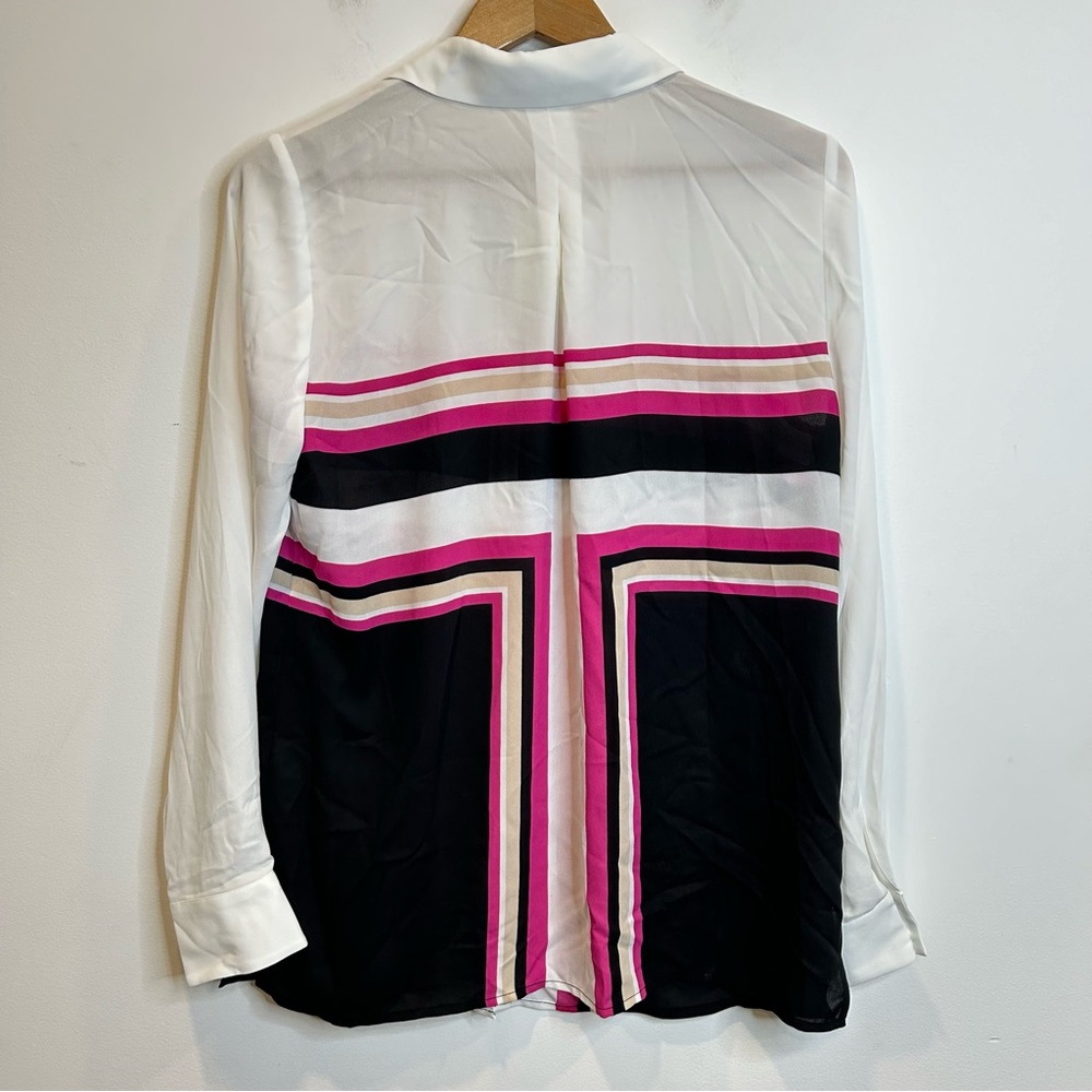 Laura Colour Block Button-Down Blouse Multicolour - Picture 10 of 10